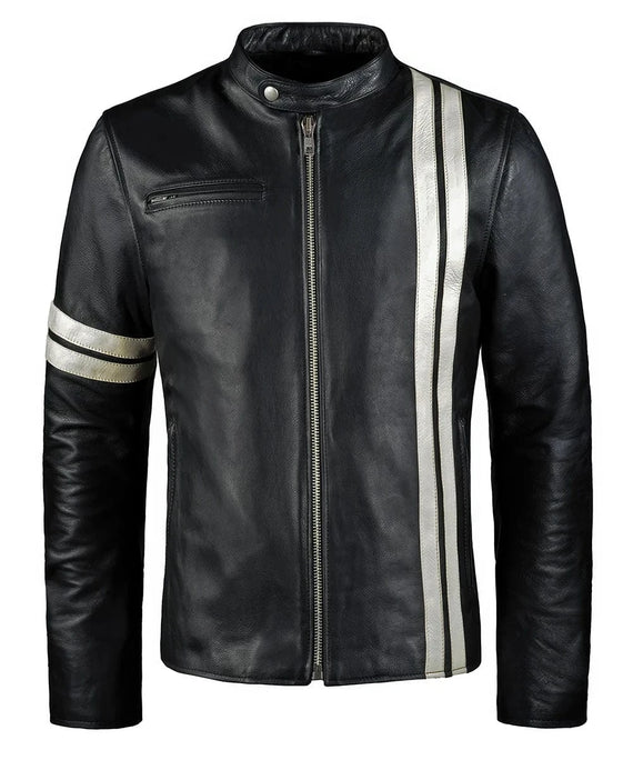 Soul Revolver mens Driver leather jacket