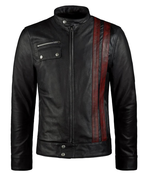 Soul Revolver mens Frankenstein leather jacket