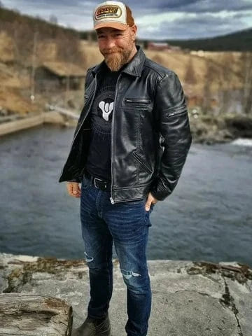 Lynch black leather jacket
