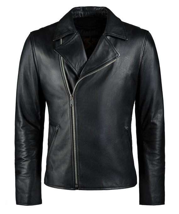Soul Revolver mens Ghost Rider leather jacket front.