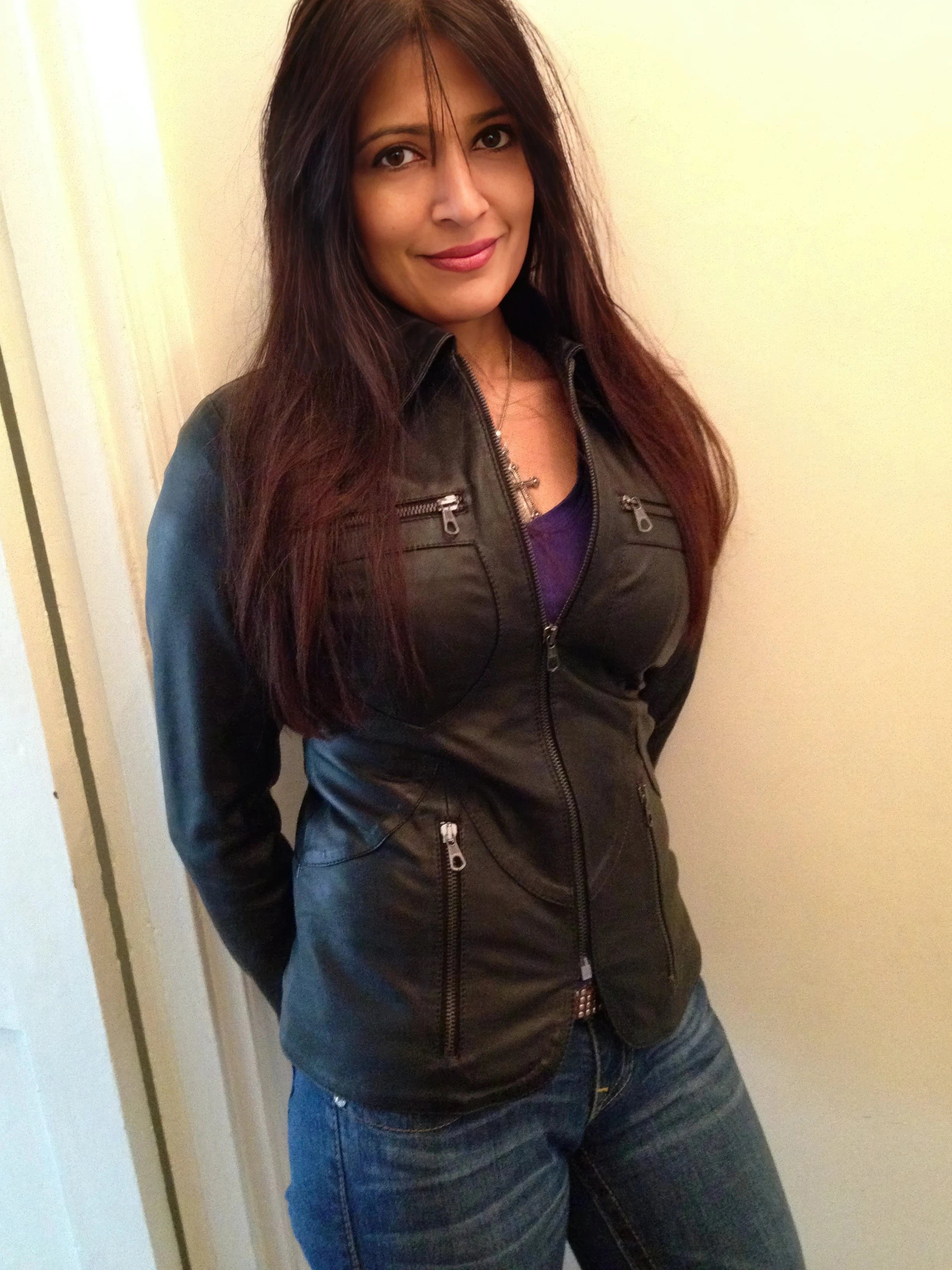 Womens leather jacket